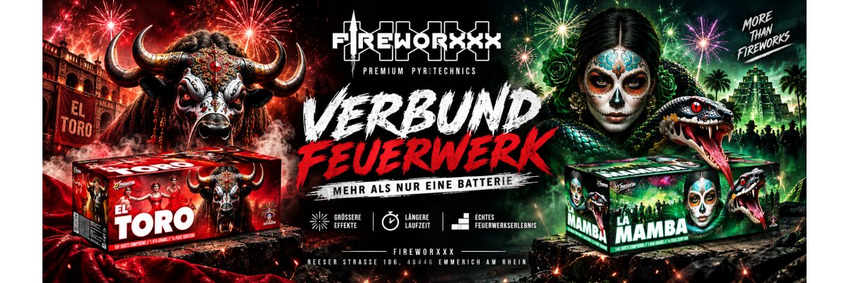 Compound vuurwerk: kaliber, schoten &amp; brandduur | FIREWORXXX - Compound vuurwerk: kaliber, schoten &amp; brandduur | FIREWORXXX